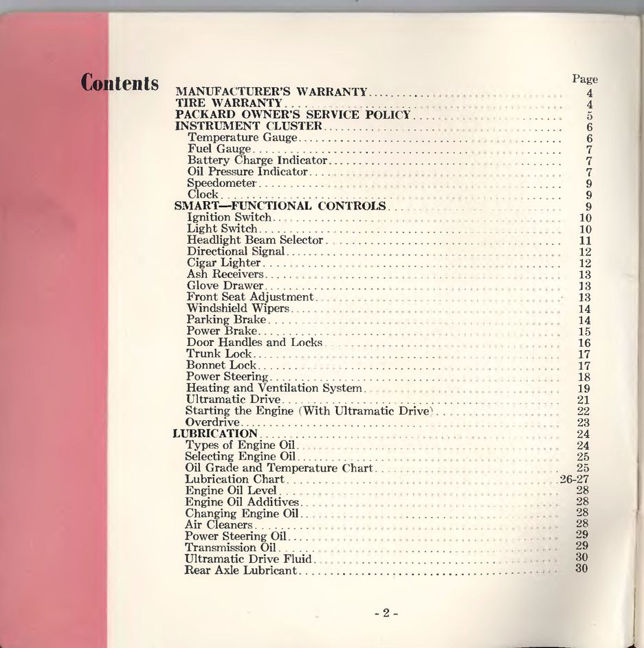 1953 Packard Owners Manual Page 68